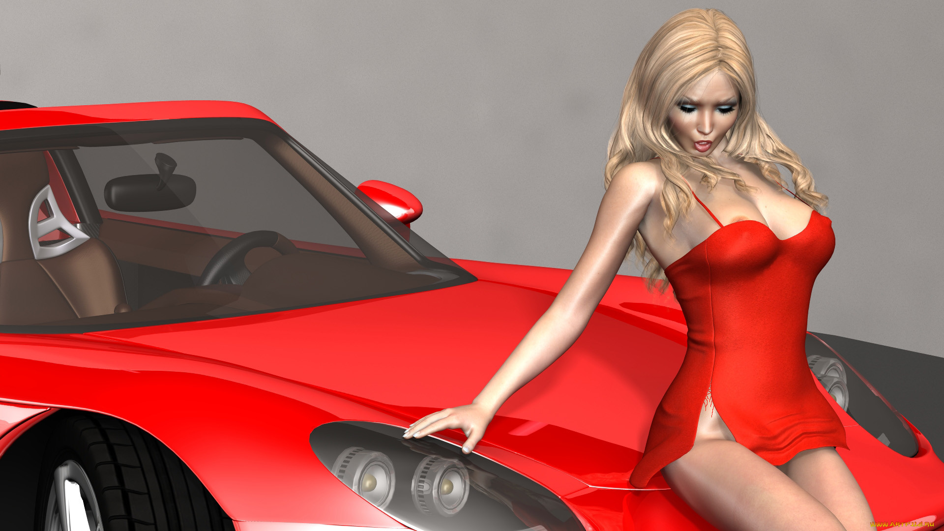 , 3d car&girl, , , , , 